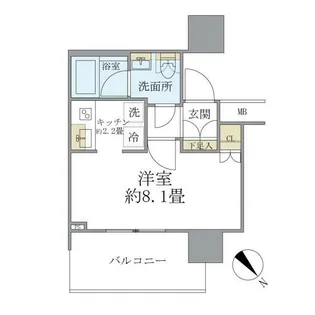 BrilliaTower 浜離宮【10階】の間取り