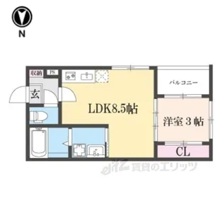 HubiCore西京極【3階】の間取り