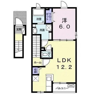コーポSUーSUN【2階】の間取り