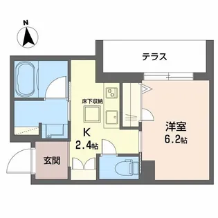 ユイロ中津【1階】の間取り