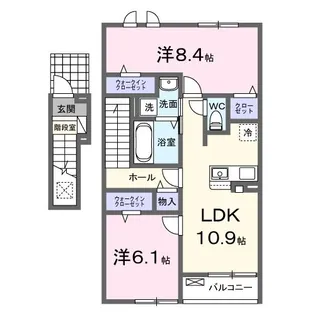 グリーンコートB【2階】の間取り