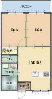 きよらかマンション【5階】の間取り