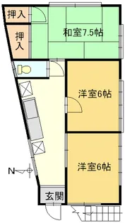 小林アパート【2階】の間取り