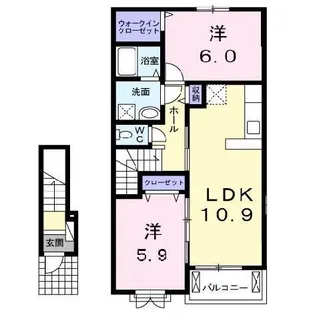 ブライトヒルズII【2階】の間取り