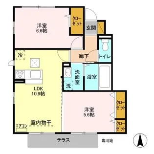 サニーヒル イシイ A【1階】の間取り
