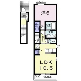 ヒルサイドスクエア【2階】の間取り