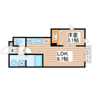 フルール B【1階】の間取り
