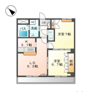 フォレスト カワハラ【3階】の間取り