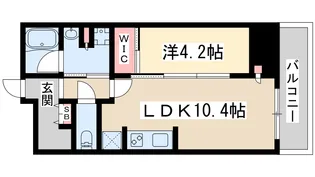 ジオタワー大阪十三【26階】の間取り