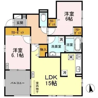 プレジール美沢 F【1階】の間取り