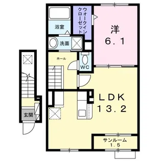 大洋ハウス【2階】の間取り