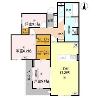 GreenPalace樋之池【2階】の間取り