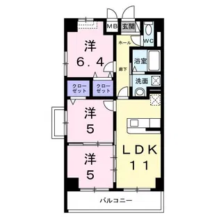 M V【10階】の間取り