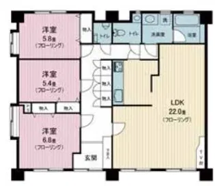 サンシャイン東浦和【1階】の間取り