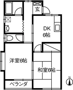 パーシモンヴィラ【2階】の間取り