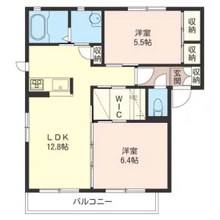 プラースドゥプラージュIV【2階】の間取り