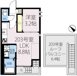 GRANDTIC 悠【1階】の間取り