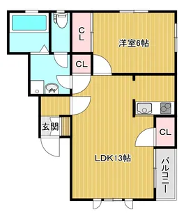 メゾンオンプレイスA【1階】の間取り