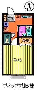 ヴィラ大樹B棟【1階】の間取り