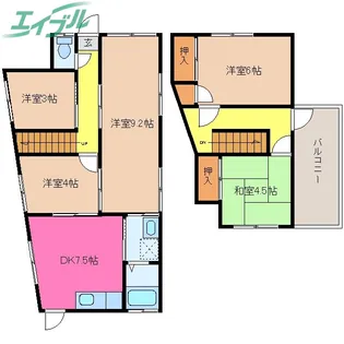 三重県伊勢市川端町【一戸建】の間取り