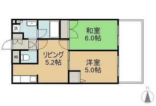 アーバンビュー倉敷カレッジコート【2階】の間取り