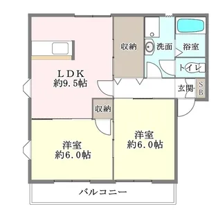 ハピネスII【1階】の間取り