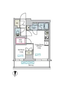 Brillia ist池尻大橋【2階】の間取り