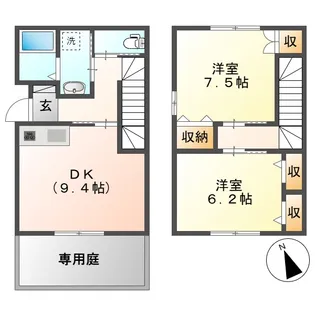 岡山県倉敷市連島町鶴新田【一戸建】の間取り