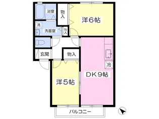 セジュール下川俣【1階】の間取り