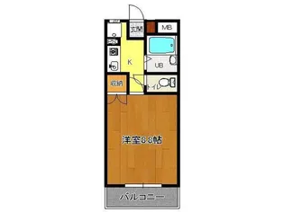 岡山県岡山市北区津高【マンション】の間取り