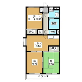 ア・ドリーム松田【3階】の間取り