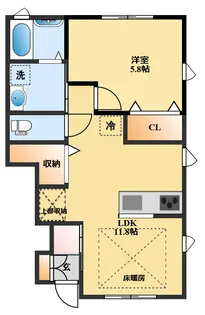 Amazing今村A棟【1階】の間取り