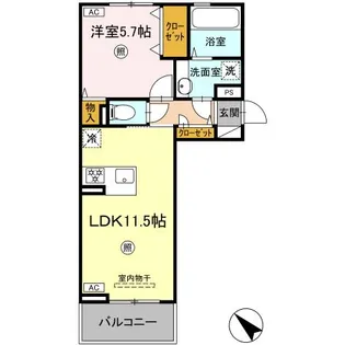 カルムハウス長嶺南【2階】の間取り