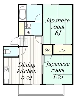 ハイツテイクスメル【2階】の間取り