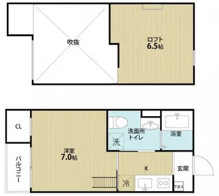 大阪府大阪市東住吉区照ケ丘矢田1【マンション】の間取り