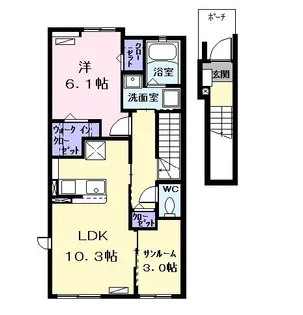 サクセス KI【2階】の間取り