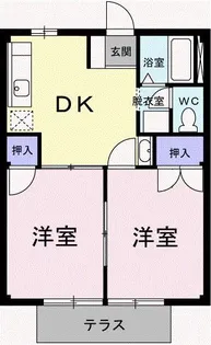 ブルーシティA【1階】の間取り