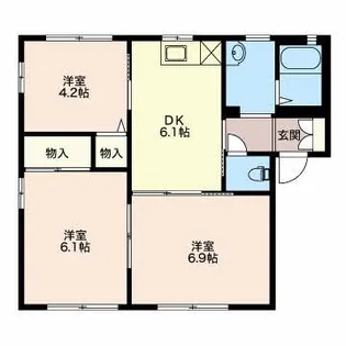 ヴィラ宮前A【1階】の間取り