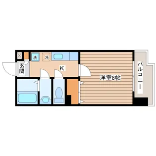 シティマンション木町通【8階】の間取り