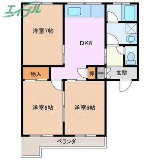 パークハイムカトウ【1階】の間取り