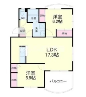 静岡県浜松市中央区西伊場町【マンション】の間取り