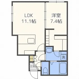 カーサフェリーチェ学園前【1階】の間取り