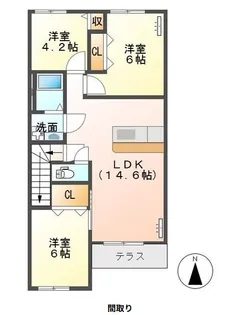 アドバンスI【2階】の間取り