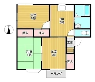 駅前ガーデンハイツ C【1階】の間取り