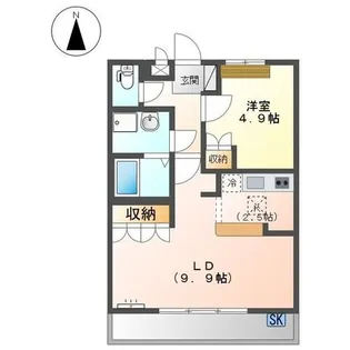 アシューレ【1階】の間取り