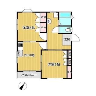 パレスヒーロー【2階】の間取り