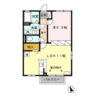エスポワール川田 A【2階】の間取り
