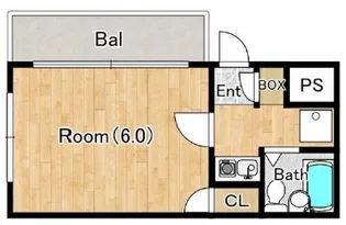 ガーデンスクエア国立【2階】の間取り