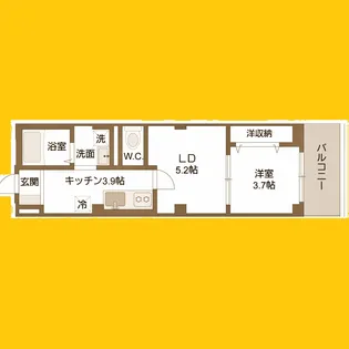 サンビューノ仲町台【2階】の間取り