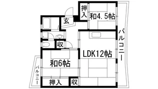 中山五月台21号棟【4階】の間取り
